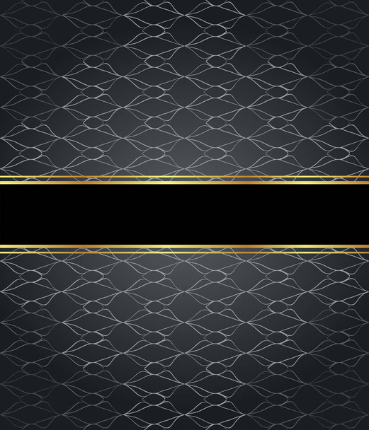 Elegant seamless wallpaper with golden fine decoration and place for your text. Layout with space for classic invitation, flayer or cards. - Vecteur, image