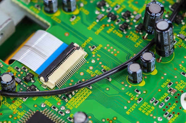 Closeup electronic circuit board  - Photo, Image