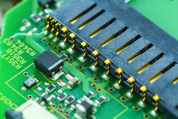 Closeup placa de circuito eletrônico
  - Foto, Imagem
