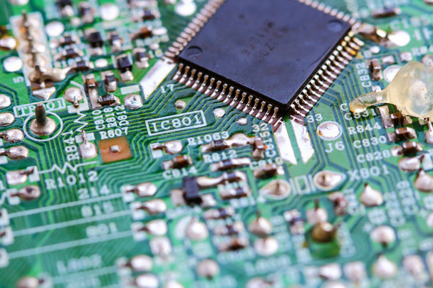Closeup elektronische circuitbord  - Foto, afbeelding