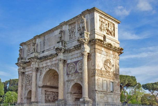 Łuk Triumfalny Konstantyna w Rzym, Włochy - Zdjęcie, obraz