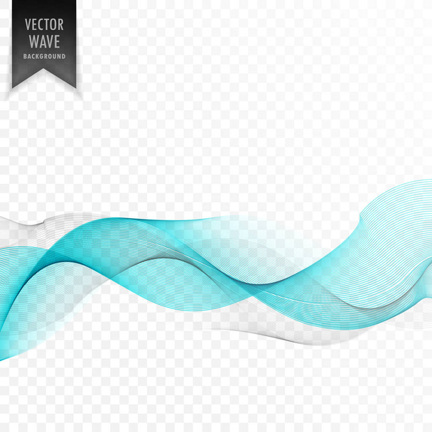 elegáns kék hullám-ra átlátszó háttér - Vektor, kép