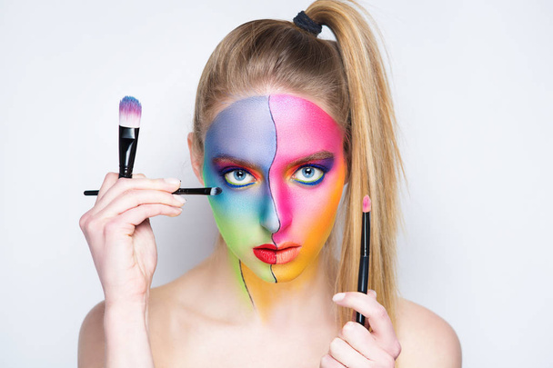 woman artist make up - Foto, Imagem