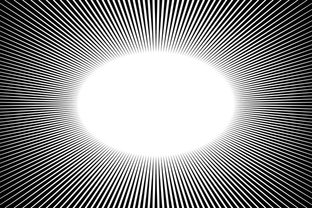  Черно-белые радиальные линии в стиле комиксов задний план. Манга действие, скорость абстракция. Векторная иллюстрация
 - Вектор,изображение