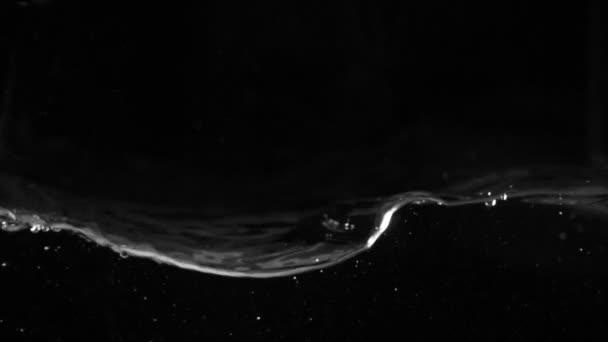 Slo-hareket su siyah damla karşı - Video, Çekim