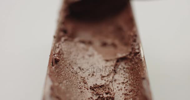 Serving chocolate mousse - Footage, Video