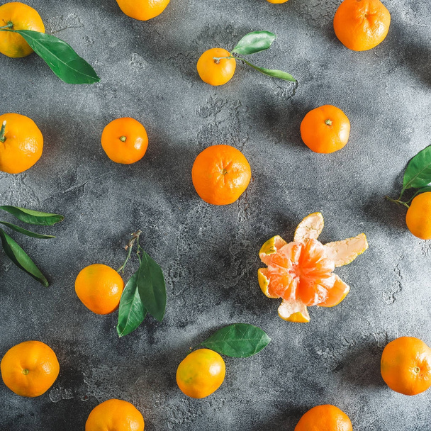 tangerines   isolated on dark  background - Photo, Image