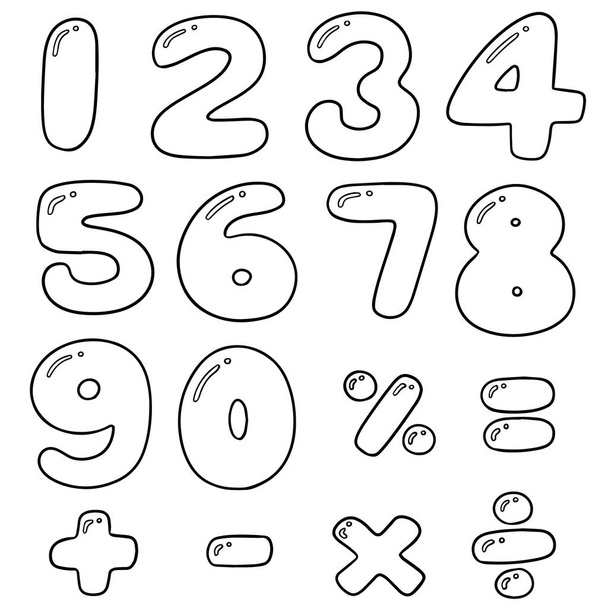 vector set of numbers - Vector, Image