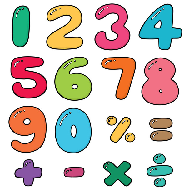vector set of numbers - Vector, Image