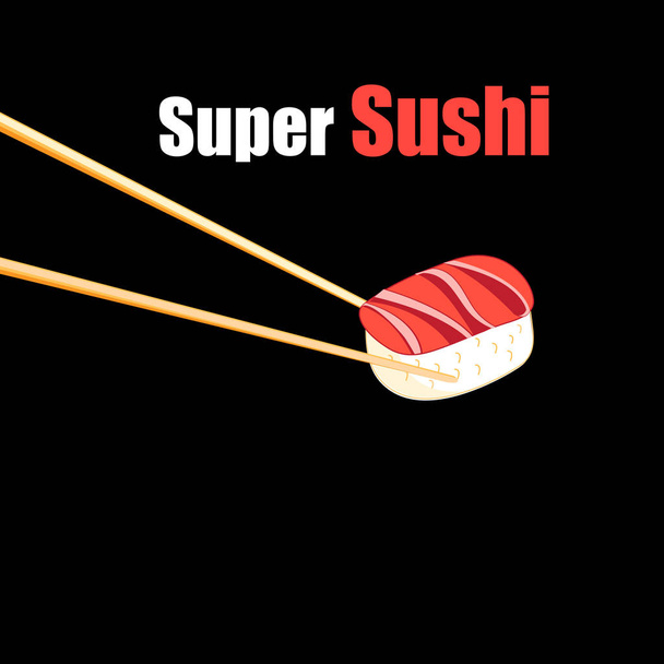 Advertising restaurant poster color from sushi - Vektori, kuva