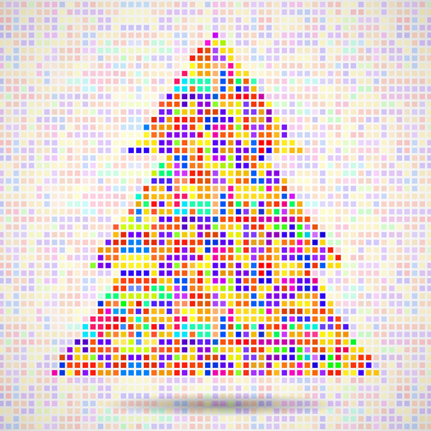 Absztrakt színes karácsonyfa pixel. Vektoros illusztráció. EPS-10 - Vektor, kép