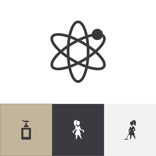 Set van 4 bewerkbare Cleanup iconen. Bevat symbolen zoals Hand Sanitizer, macht, Tidy. Kan worden gebruikt voor Web, Mobile, Ui en Infographic Design. - Vector, afbeelding