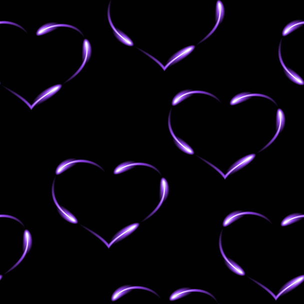 Coeurs violets fabriqués par des feux de fen, motif sans couture, fond vectoriel
. - Vecteur, image