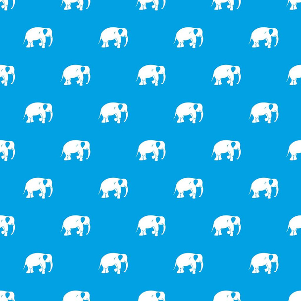 Elephant pattern seamless blue - Вектор, зображення