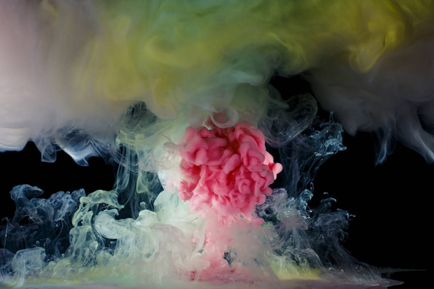 liquid ink moving in the water and mixed - Foto, Imagem