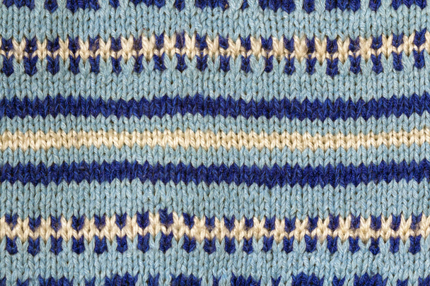 Textura pozadí vzorku blue úplet z bavlny - Fotografie, Obrázek