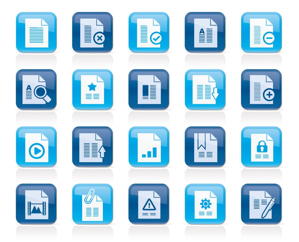 Different types of Document icons - vector icon set - Vektor, kép