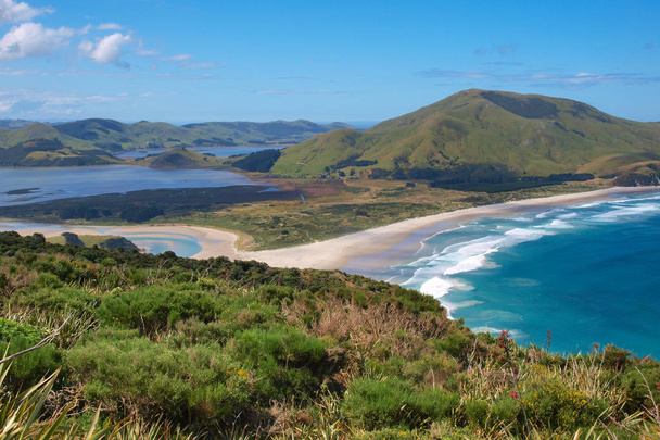 View over Hoopers inlet Otago Peninsula - Photo, Image