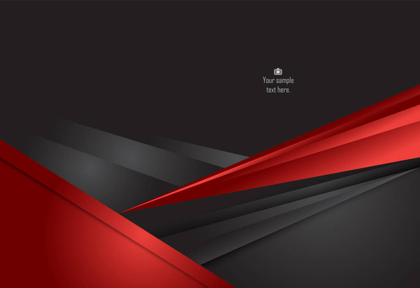 Červené a černé abstraktní materiál design pro pozadí, karta, ann - Vektor, obrázek