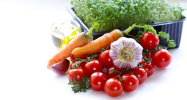 taze organik sebze ve otlar - Fotoğraf, Görsel