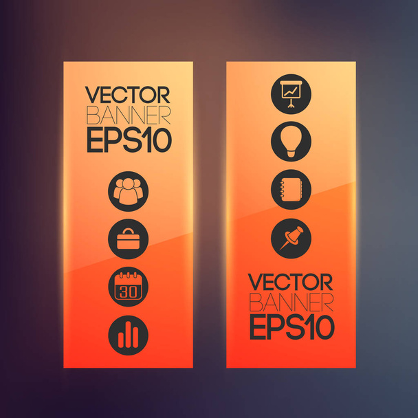 Business Web verticale Banners - Vector, afbeelding