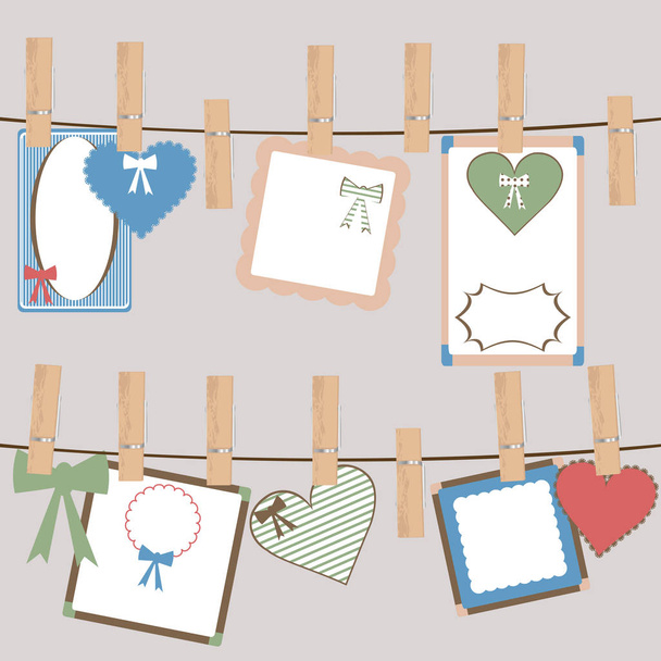 Set of cute frames for girls - Vector, Image