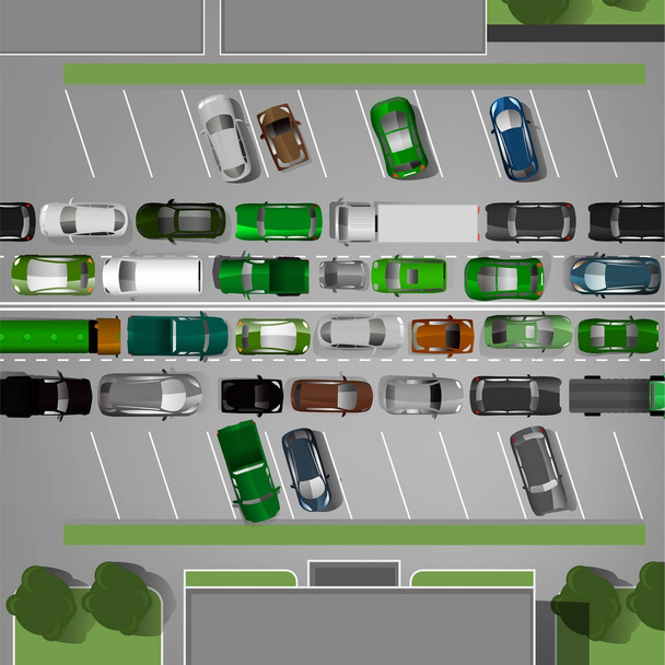 Traffic Jam Image - Vector, Image