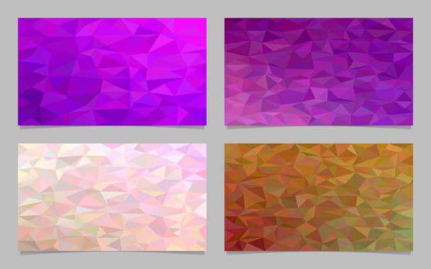 Polygonaalinen epäsäännöllinen kolmio laatta mosaiikki kortti tausta asettaa - moderni vektori mosaiikki malleja värillisistä kolmioista
 - Vektori, kuva