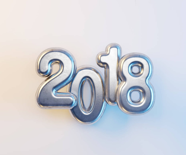 new year 2018, 3d rendering - Zdjęcie, obraz