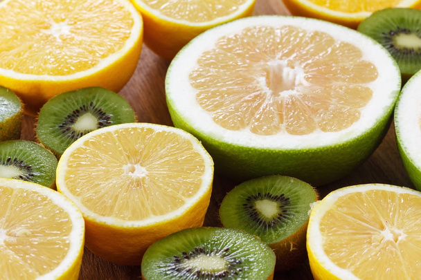 Healthy food background. Organic natural fruit citrus. - Foto, Bild