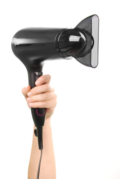 Hand holding hair dryer - Photo, Image