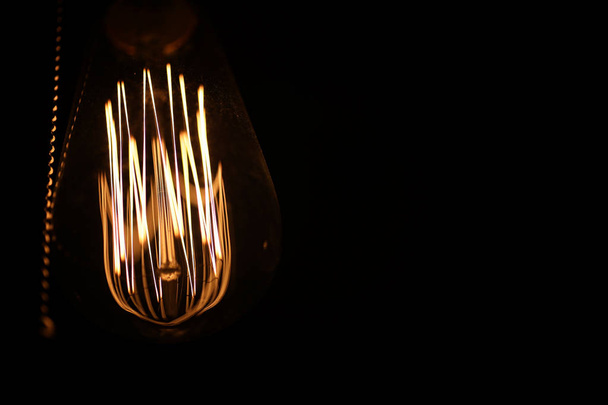 タングステン フィラメント付きランプです。Edisons 電球。フィラメント フィラ - 写真・画像