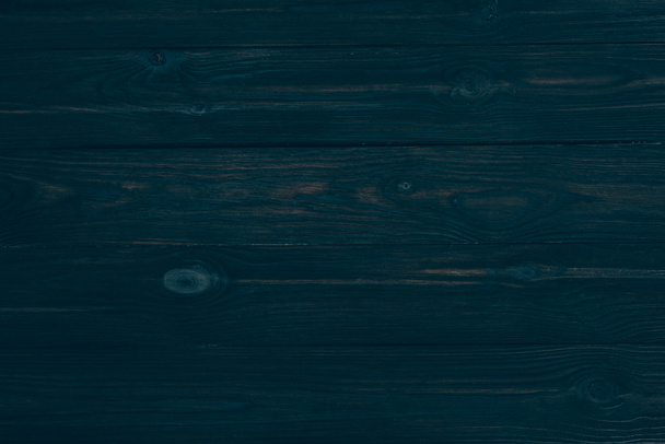 top view of dark rustic wooden background with horizontal planks - Photo, Image