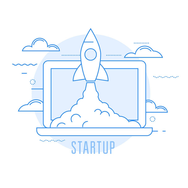 Launching sturtup - rocket launch of new business  - Vector, Image