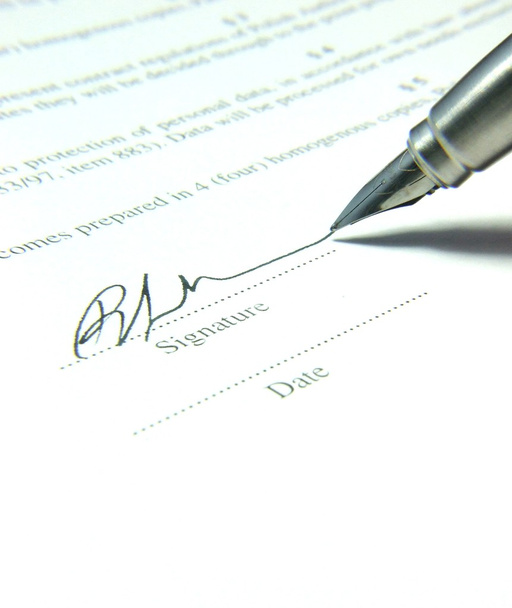 Ondertekening van het contract - Foto, afbeelding