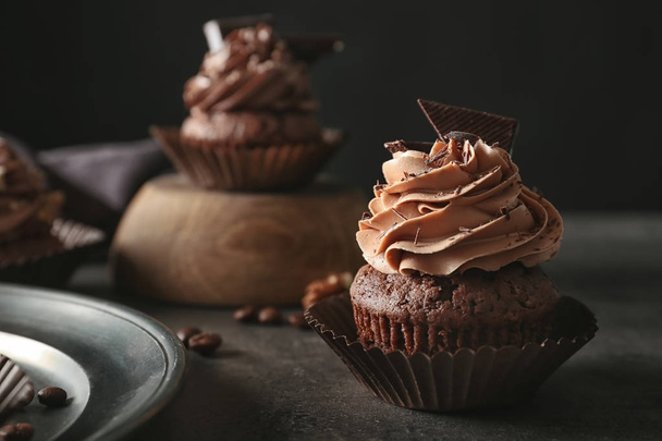 Tasty chocolate cupcake  - Фото, зображення