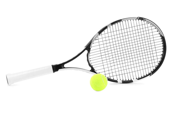 Tennis racket and ball  - Фото, зображення