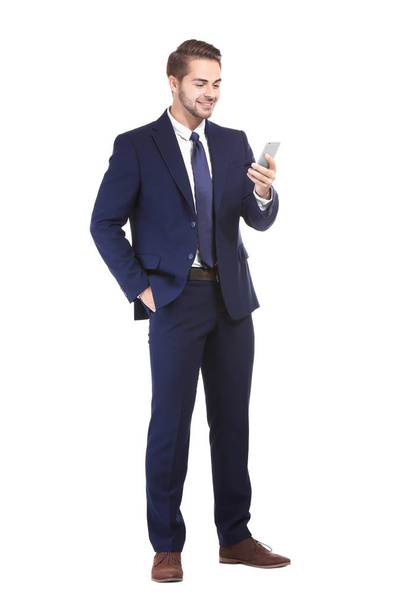 businessman using mobile phone - 写真・画像