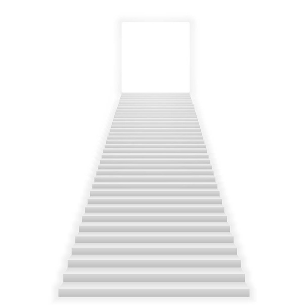 Vue avant de l'illustration vectorielle de l'escalier blanc
. - Vecteur, image
