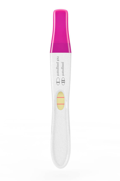 Positive Plastic Pregnancy Test. 3d Rendering - Photo, Image
