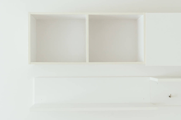Lege witte houten planken - Foto, afbeelding