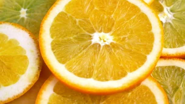 Orange slices rotations - Materiaali, video