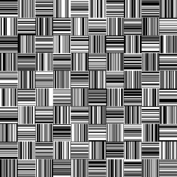 Listras de largura variável verticais e horizontais retas pretas e brancas sem costura
 - Vetor, Imagem