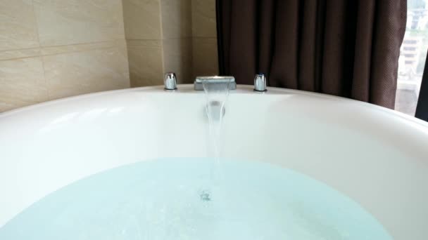bathtub full of hot tub water - Footage, Video