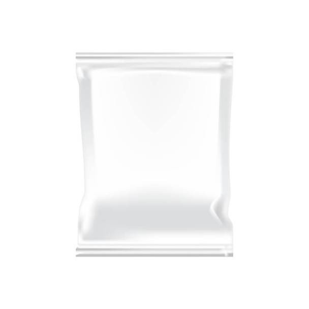 Vector white plastic  food, snacks, chips cookies candy   - Vector, Image