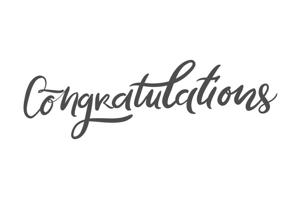 congratulation card. Vector hand drawn phrase. Hand lettering poster - Διάνυσμα, εικόνα
