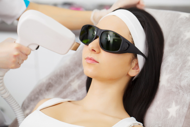 Body Care. Underarm Laser Hair Removal. Beautician Removing Hair - Photo, Image