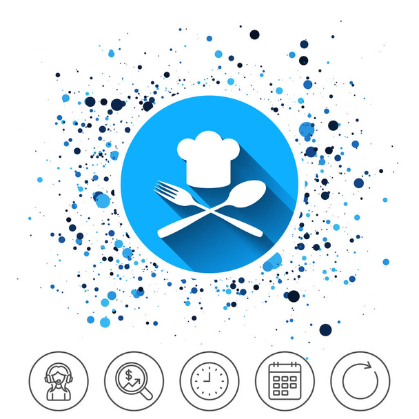 Chef hat sign icon. Cooking symbol. - Wektor, obraz