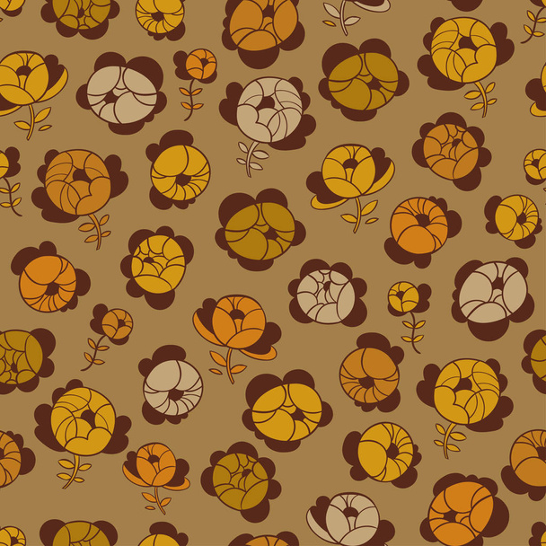 vector illustration design of Colorful flowers seamless pattern. - Vector, Image