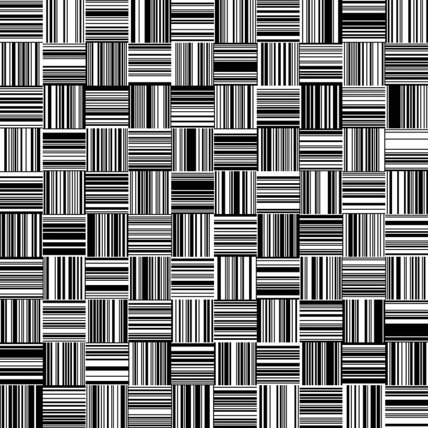 Απρόσκοπτη μαύρο και άσπρο ευθεία κάθετη και οριζόντια μεταβλητό πλάτος ρίγες - Διάνυσμα, εικόνα